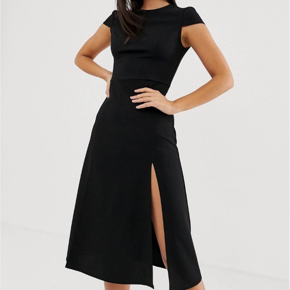 Black ASOS midi dress